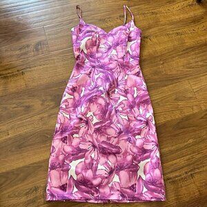 Vintage Y2K Maria Bianca Nero floral bodycon dress